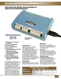 Thumbnail of document Data Sheet - OMB-DAQ-2408 USB Data Acquisition Modules for Temp & Voltage